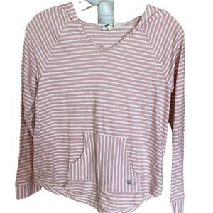 Roxy Hoodie - Pink & White Stripes - Small